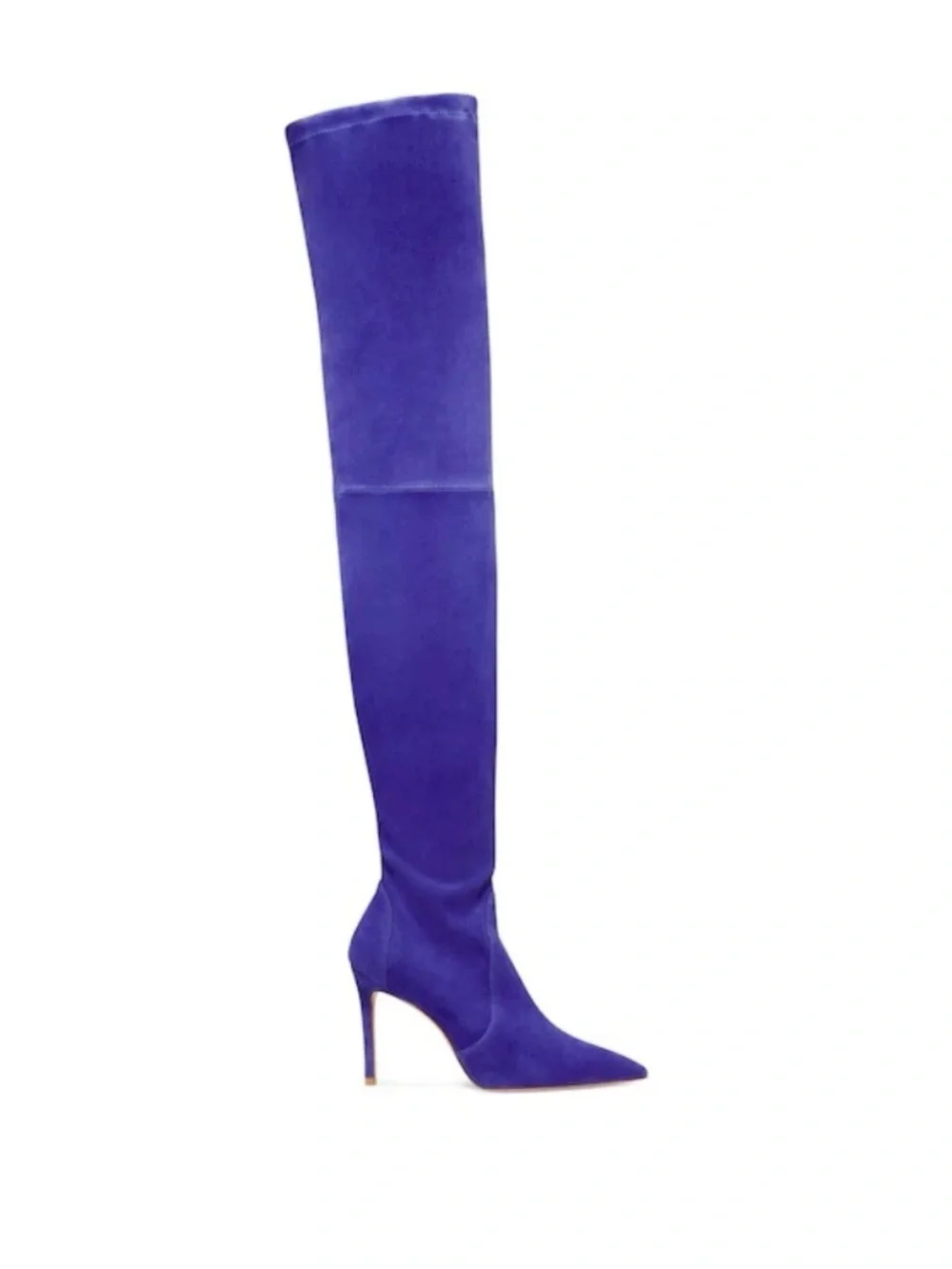 Stuart Weitzman Purple Suede Over-the-Knee Stiletto Boots